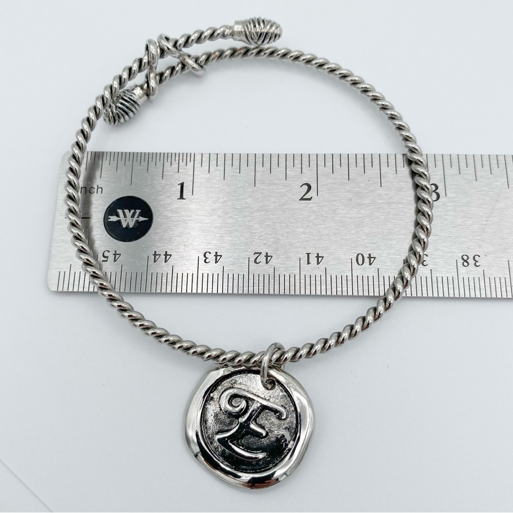 Vintage Signed Cookie Lee Initial E Charm Silver … - image 4